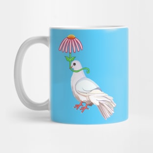 Dove with Flower Umbrella Mug